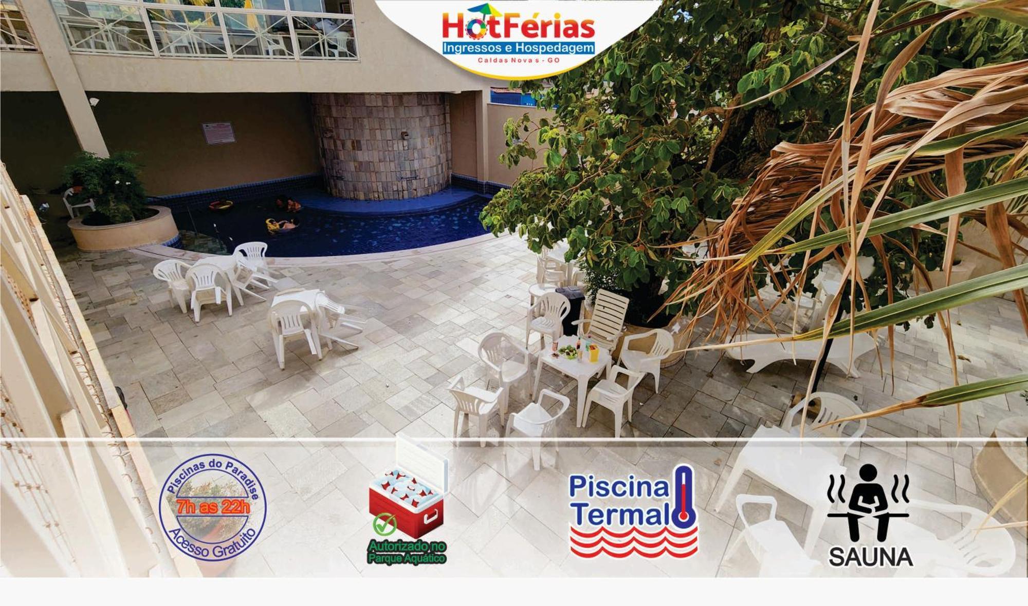 Flat Paradise, Piscinas Termais, Proximo Ao Centro - Hotferias Caldas Novas Eksteriør billede